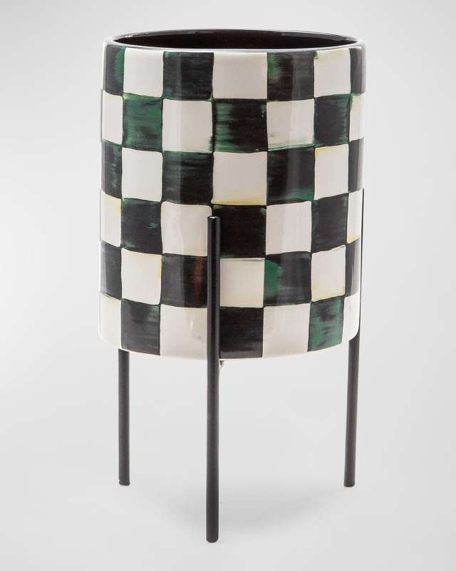 Courtly Check Tabletop Planter